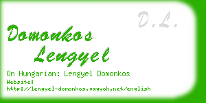 domonkos lengyel business card